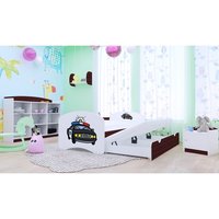 Detská posteľ pre DVOCH (s výsuvným lôžkom) 180x90 cm - POLÍCIA