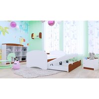 Detská posteľ pre DVOCH (s výsuvným lôžkom) 200x90 cm - BEZ MOTÍVU