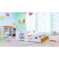 Detská posteľ pre DVA (s výsuvným lôžkom) 200x90 cm - SLON A MOTÝLCI