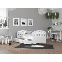 Detská posteľ so zásuvkou HAPPY - 200x80 cm - biela