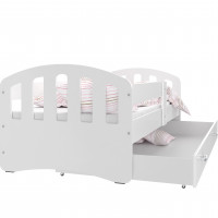 Detská posteľ so zásuvkou HAPPY - 180x80 cm - biela