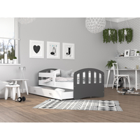 Detská posteľ so zásuvkou HAPPY - 200x80 cm - bielo-šedá