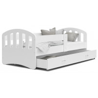 Detská posteľ so zásuvkou HAPPY - 160x80 cm - biela