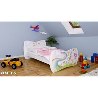 Detská posteľ so zásuvkou 180x90cm Jednorožec A DUHA + matrace ZADARMO!