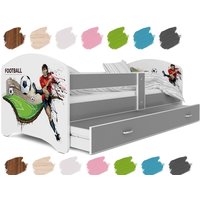 Detská posteľ LUCY so zásuvkou - 140x80 cm - FUTBALISTA