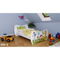 Detská posteľ so zásuvkou 180x90cm ZVIERACIE Partička + matrace ZADARMO!