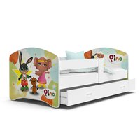 Detská posteľ LUCY so zásuvkou - 160x80 cm - PINO ZVIERATKÁ