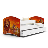 Detská posteľ LUCY so zásuvkou - 140x80 cm - Leví kráľ