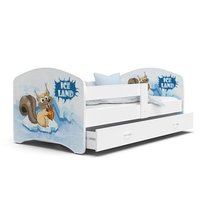 Detská posteľ LUCY so zásuvkou - 140x80 cm - DOBA ĽADOVÁ