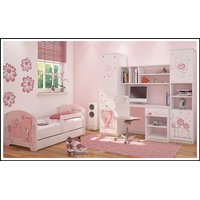 Detská stena do izby - ružový medveď