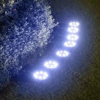 Záhradná LED solárna lampa do zeme 11,6x13 cm - strieborná