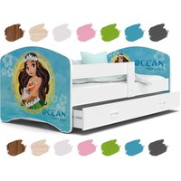 Detská posteľ LUCY so zásuvkou - 180x80 cm - OCEAN PRINCESS