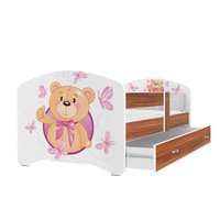 Detská posteľ LUCY so zásuvkou - 140x80 cm - MEDVEDÍK