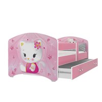 Detská posteľ LUCY so šuplíkom - 180x80 cm - HELLO KITTY