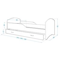 Detská posteľ IGOR so šuplíkom - 180x80 cm - MADAGASKAR