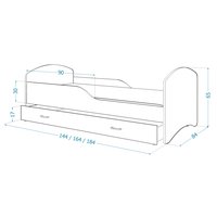 Detská posteľ IGOR so šuplíkom - 160x80 cm - FROZEN