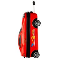 Detský cestovný kufor AUTO hasiči - červený