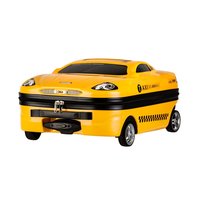 Detský cestovný kufor AUTO TAXI - žlto / čierny