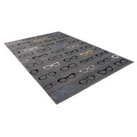 Detský koberec NOX okuliare - sivý