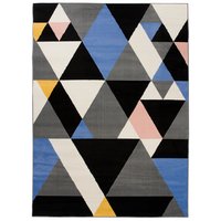 Detský koberec NOX trojuholníky - žltý / ružový / modrý