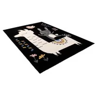 Detský koberec NOX zvieratká - čierny