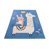 Detský koberec NOX zvieratká - modrý