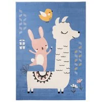 Detský koberec NOX zvieratká - modrý