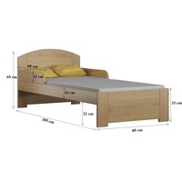 Detská posteľ z masívu BIST - 180x80 cm