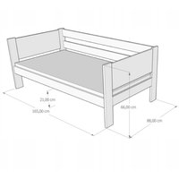 Dětská postel z masivu VIKI - 160x80 cm