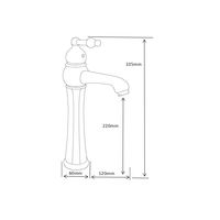 Umývadlová batéria MEXEN RETRO - čierna - vysoká, 73210-70