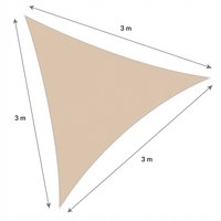 Ochranná trojuholníková tieniacej plachta proti slnku 3x3x3 m