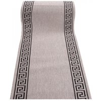 Sisalový PP behúň GREEK - svetlo hnedý / čierny