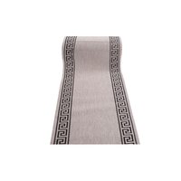 Sisalový PP behúň GREEK - svetlo hnedý / čierny