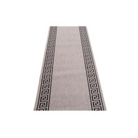 Sisalový PP behúň GREEK - svetlo hnedý / čierny