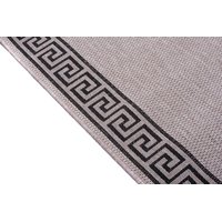 Sisalový PP behúň GREEK - svetlo hnedý / čierny