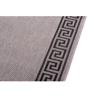 Sisalový PP behúň GREEK - svetlo hnedý / čierny