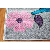 Detský koberec Vtáčiky - sivý