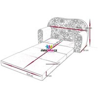 Detská pohovka sovička ružové