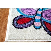 Detský koberec Motýlí - krémový
