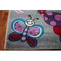 Detský koberec Motýlí - sivý