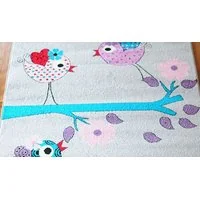 Detský koberec Vtáčiky - sivý