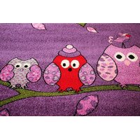 Detský koberec sovička - fialový
