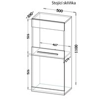 Obývacia stena NIAGARA - dub sonoma / biela lesklá