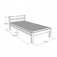 Detská posteľ z masívu KARAS 2 - 160x70 cm
