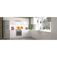 Vysoká kuchynská skrinka pre vstavanú chladničku VITO - 60x214x56 cm - biela lesklá