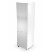 Vysoká kuchynská skrinka pre vstavanú chladničku VITO - 60x214x56 cm - biela lesklá