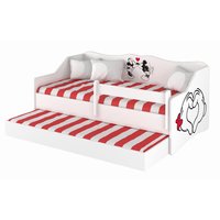 Detská posteľ s prístelkou Lully 160x80cm - MINNIE LOVE