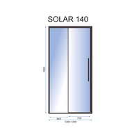 Sprchové dvere MAXMAX Rea SOLAR 140 cm - čierne