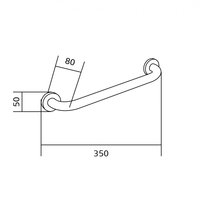 Kovové madlo do sprchy / vane MEXEN - 35 cm - chrómové, 70101630-00