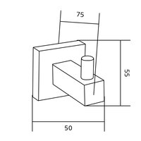 Kúpeľňový vešiak na uteráky MEXEN CUBE - čierny matný, 7020635-70